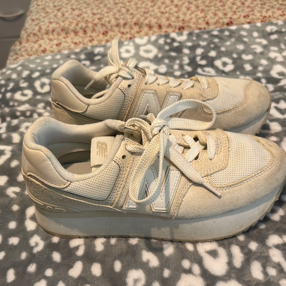 New Balance Off-White Platform Sneakers